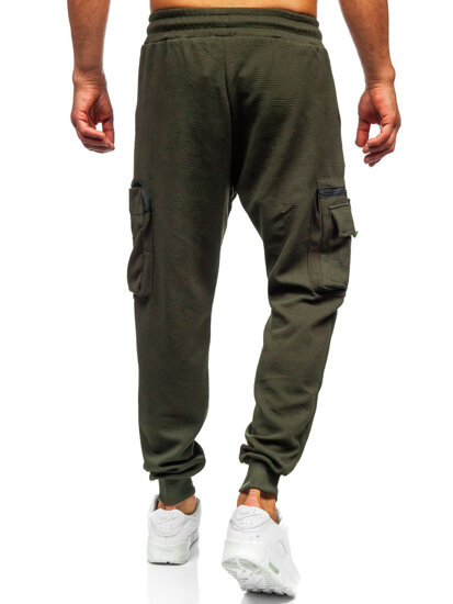 Homme Pantalon de jogging cargo Vert Bolf K18