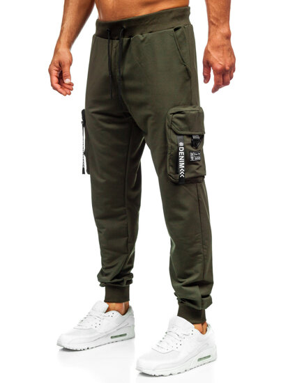 Homme Pantalon de jogging cargo Vert Bolf K20