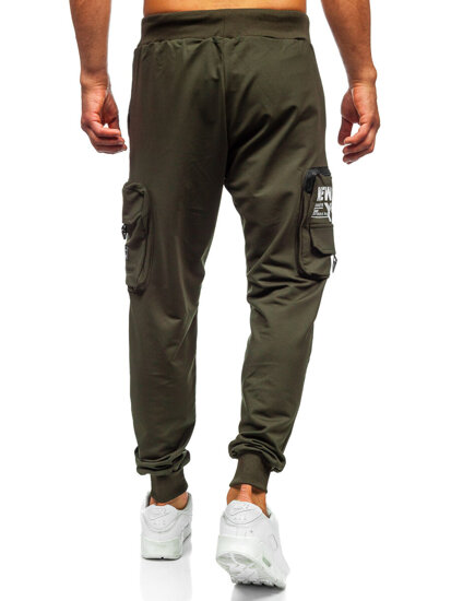 Homme Pantalon de jogging cargo Vert Bolf K20