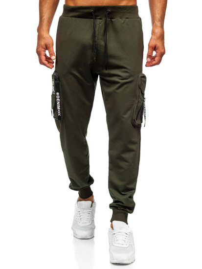 Homme Pantalon de jogging cargo Vert Bolf K20