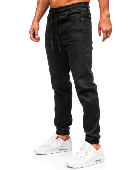 Homme Pantalon de jogging en jean Noir Bolf 8160