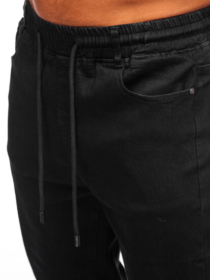 Homme Pantalon de jogging en jean Noir Bolf 8161