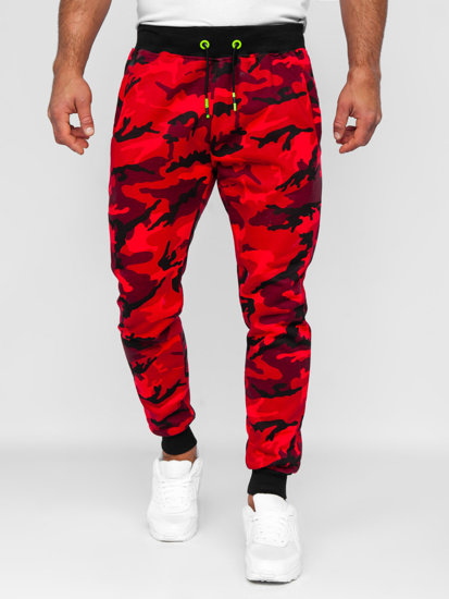 Homme Pantalon de sport Camo-Rouge Bolf KZ15B