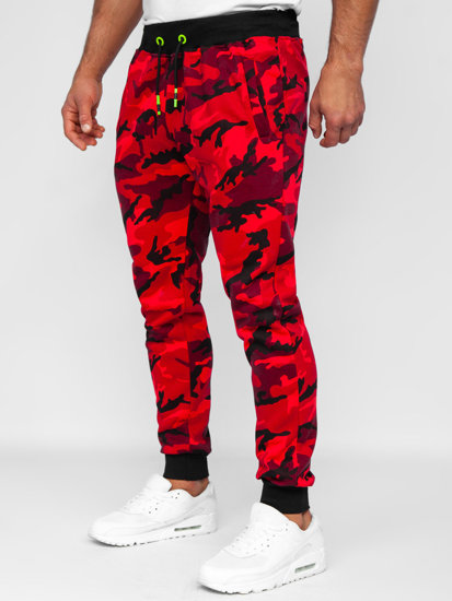 Homme Pantalon de sport Camo-Rouge Bolf KZ15B