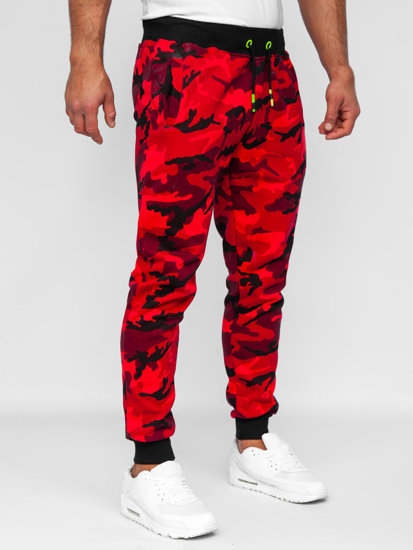 Homme Pantalon de sport Camo-Rouge Bolf KZ15B