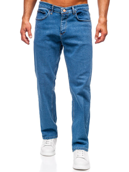 Homme Pantalon en jean regular fit Bleu foncé Bolf 5444