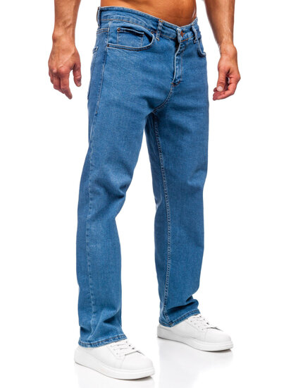 Homme Pantalon en jean regular fit Bleu foncé Bolf 5444