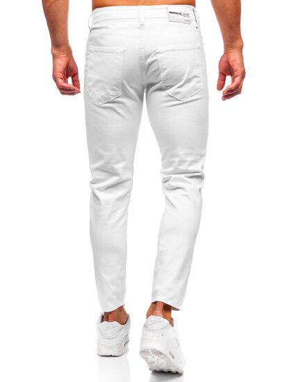 Homme Pantalon en jean slim fit Blanc Bolf 5872