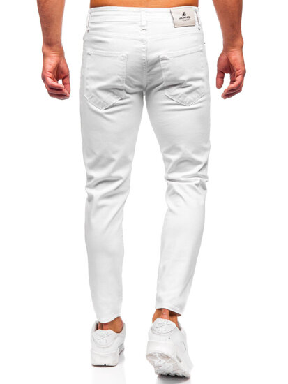 Homme Pantalon en jean slim fit Blanc Bolf 5873