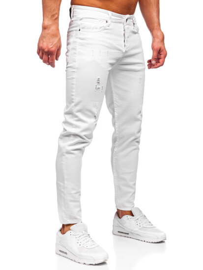 Homme Pantalon en jean slim fit Blanc Bolf 5876