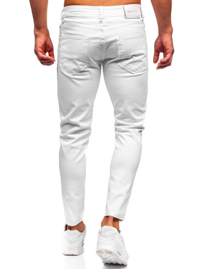 Homme Pantalon en jean slim fit Blanc Bolf 5877