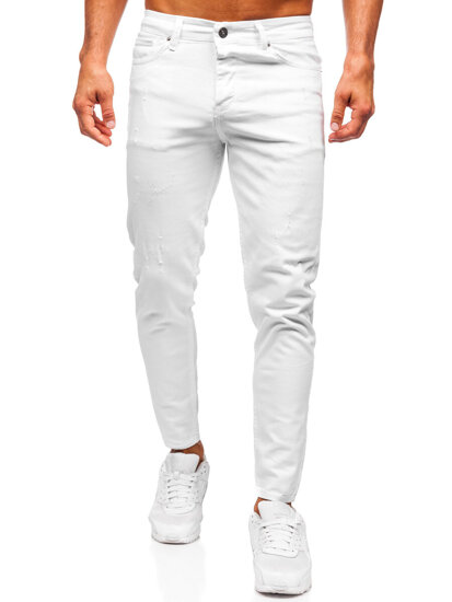 Homme Pantalon en jean slim fit Blanc Bolf 5888