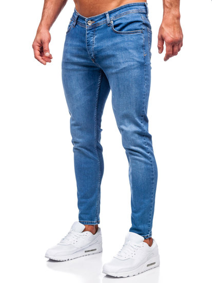 Homme Pantalon en jean slim fit Bleu ciel Bolf R922