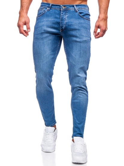 Homme Pantalon en jean slim fit Bleu ciel Bolf R922