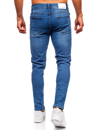 Homme Pantalon en jean slim fit Bleu foncé Bolf 6175