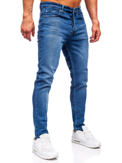 Homme Pantalon en jean slim fit Bleu foncé Bolf 6430