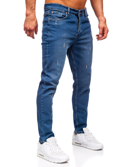 Homme Pantalon en jean slim fit Bleu foncé Bolf 6452