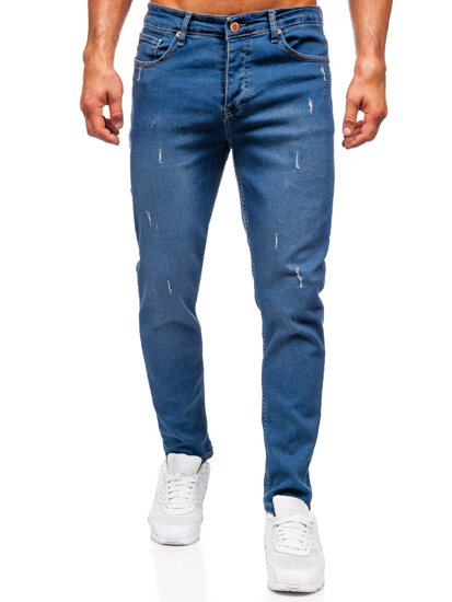 Homme Pantalon en jean slim fit Bleu foncé Bolf 6452