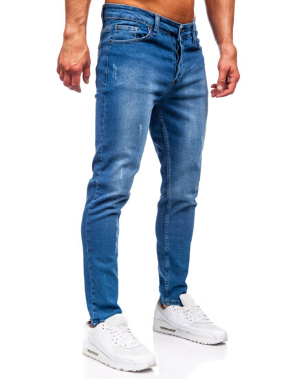 Homme Pantalon en jean slim fit Bleu foncé Bolf 6458