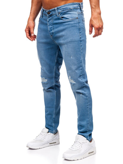 Homme Pantalon en jean slim fit Bleu foncé Bolf 6462