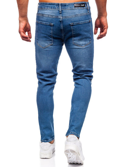 Homme Pantalon en jean slim fit Bleu foncé Bolf 6469