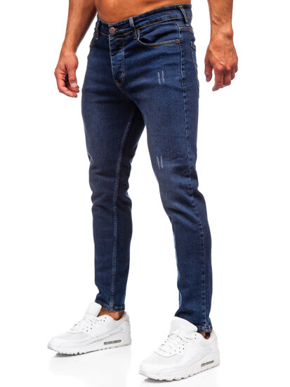 Homme Pantalon en jean slim fit Bleu foncé Bolf 6479