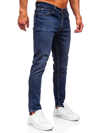 Homme Pantalon en jean slim fit Bleu foncé Bolf 6479