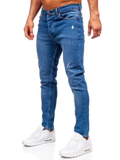 Homme Pantalon en jean slim fit Bleu foncé Bolf 6486