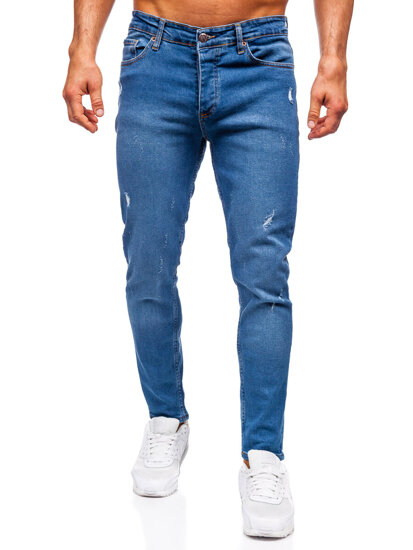 Homme Pantalon en jean slim fit Bleu foncé Bolf 6486