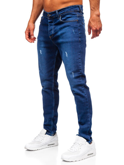 Homme Pantalon en jean slim fit Bleu foncé Bolf 6516