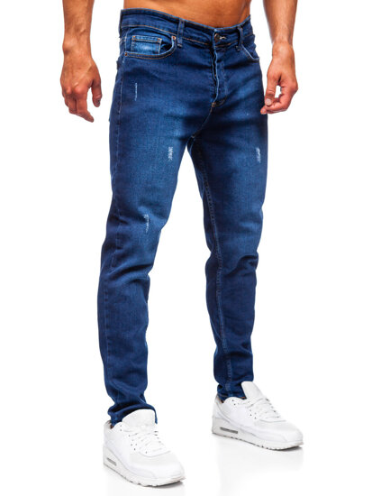 Homme Pantalon en jean slim fit Bleu foncé Bolf 6516