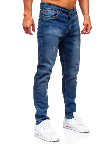 Homme Pantalon en jean slim fit Bleu foncé Bolf 6518