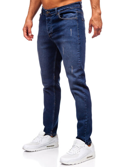 Homme Pantalon en jean slim fit Bleu foncé Bolf 6558-2