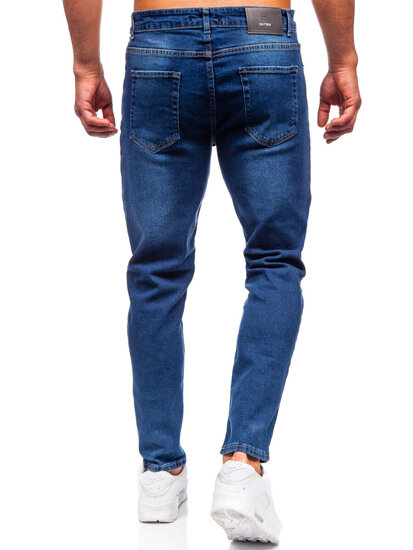 Homme Pantalon en jean slim fit Bleu foncé Bolf 6558