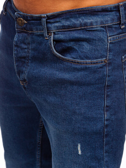 Homme Pantalon en jean slim fit Bleu foncé Bolf 6561