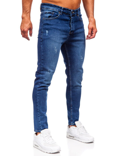 Homme Pantalon en jean slim fit Bleu foncé Bolf 6564-1