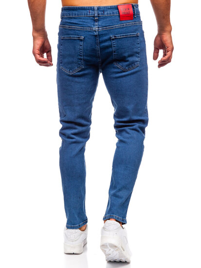 Homme Pantalon en jean slim fit Bleu foncé Bolf 6565