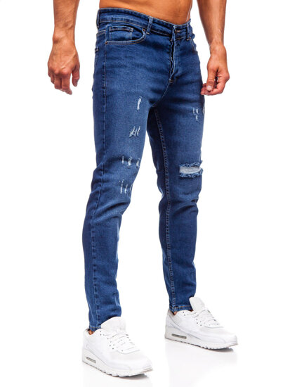 Homme Pantalon en jean slim fit Bleu foncé Bolf 6566-2