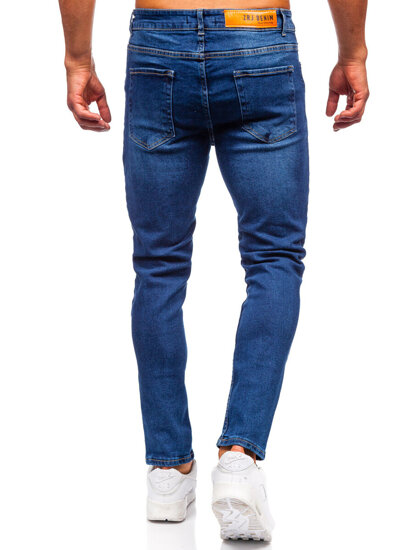 Homme Pantalon en jean slim fit Bleu foncé Bolf 6569-1