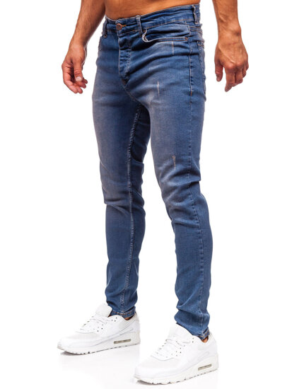 Homme Pantalon en jean slim fit Bleu foncé Bolf 6587