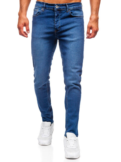 Homme Pantalon en jean slim fit Bleu foncé Bolf 6591