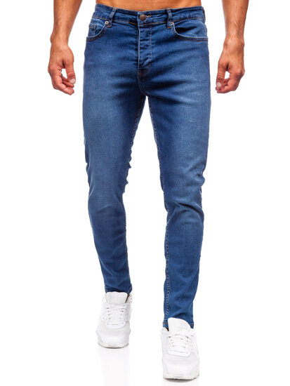 Homme Pantalon en jean slim fit Bleu foncé Bolf 6592