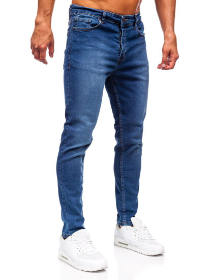 Homme Pantalon en jean slim fit Bleu foncé Bolf 6592