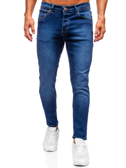 Homme Pantalon en jean slim fit Bleu foncé Bolf 6732