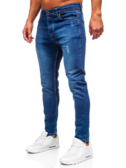 Homme Pantalon en jean slim fit Bleu foncé Bolf 6758