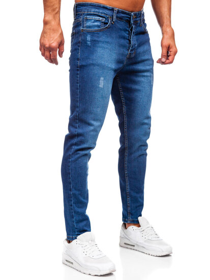 Homme Pantalon en jean slim fit Bleu foncé Bolf 6758