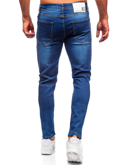 Homme Pantalon en jean slim fit Bleu foncé Bolf 6758