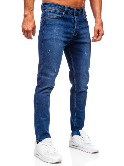 Homme Pantalon en jean slim fit Bleu foncé Bolf 6835