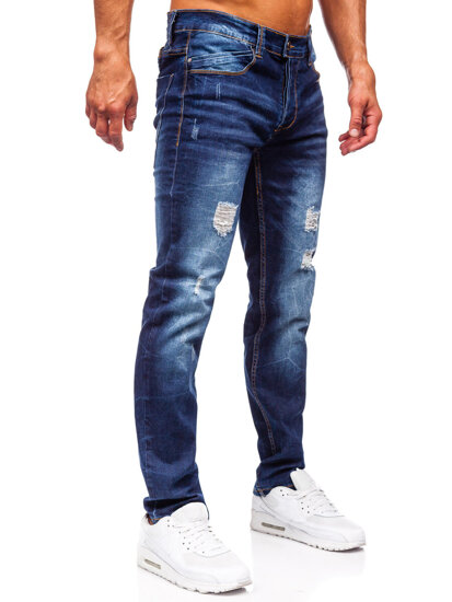 Homme Pantalon en jean slim fit Bleu foncé Bolf MP0017BS