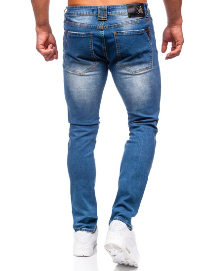 Homme Pantalon en jean slim fit Bleu foncé Bolf MP0086BS